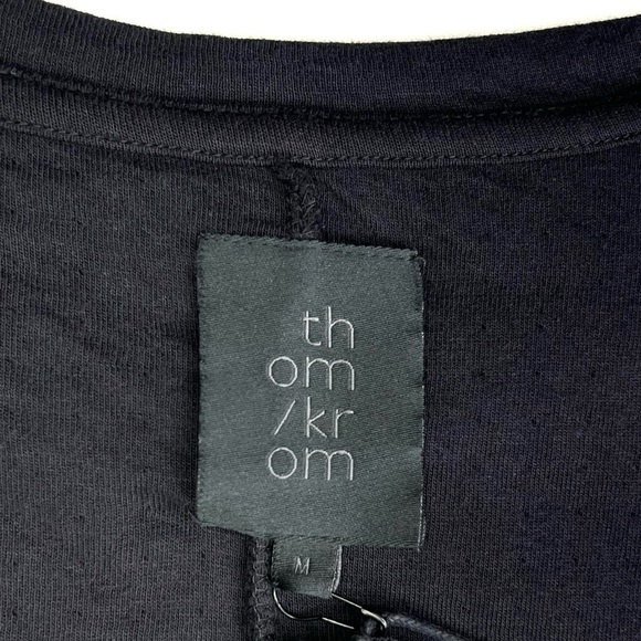 Thom Krom Men’s Size Medium T-Shirt Black 100% Cotton Short Sleeved New NWT - Picture 3 of 7